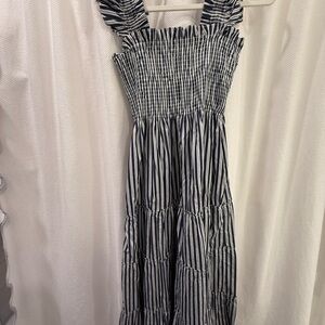 Hill House Ellie Navy Stripe Midi